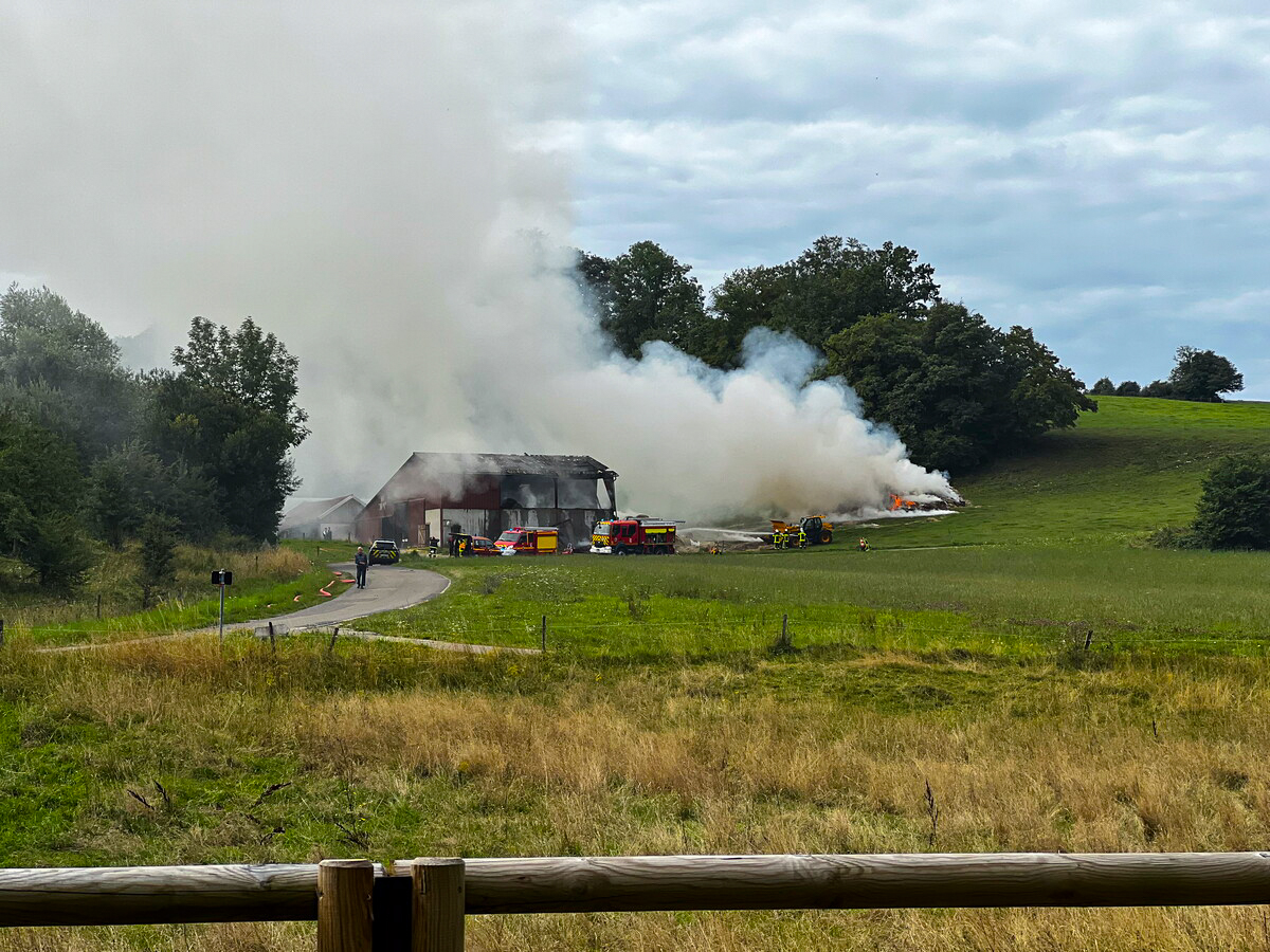 Feu de bâtiment agricole